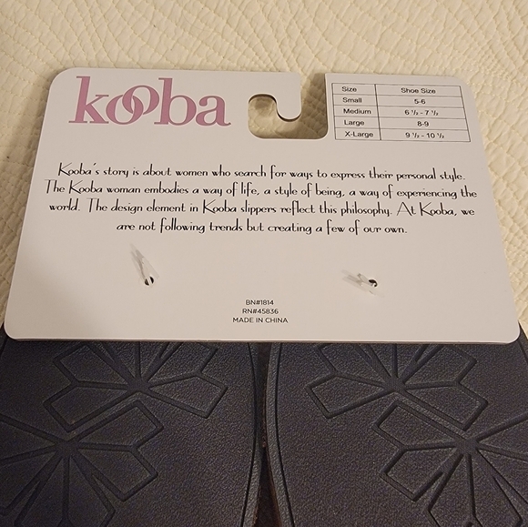 NWT Kooba Ladies Memory Foam Slippers with Faux Fur Trim - Picture 4 of 4
